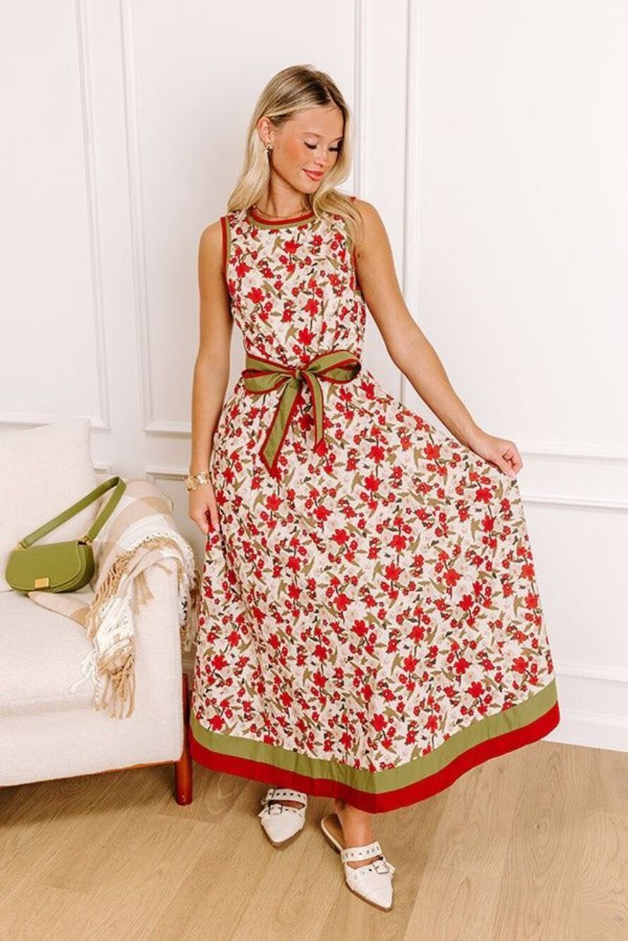 NWT Entro Floral Daria Maxi Dress Size Medium $84 MSRP
